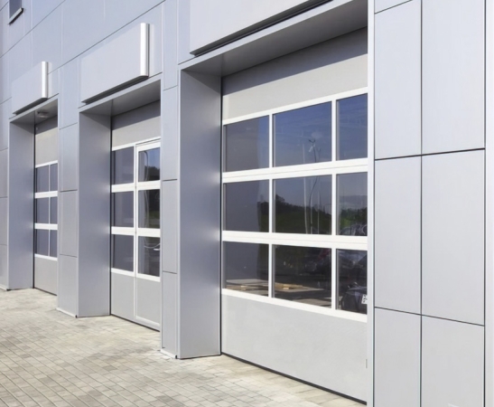 Панорамные ворота Алютех Alutrend в Новороссийске