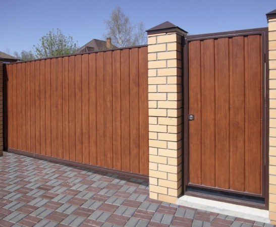 Ворота из металлического сайдинга в Новороссийске